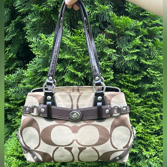 Vintage Brown and Tan Coach Shoulder bag - Picture 1 of 12